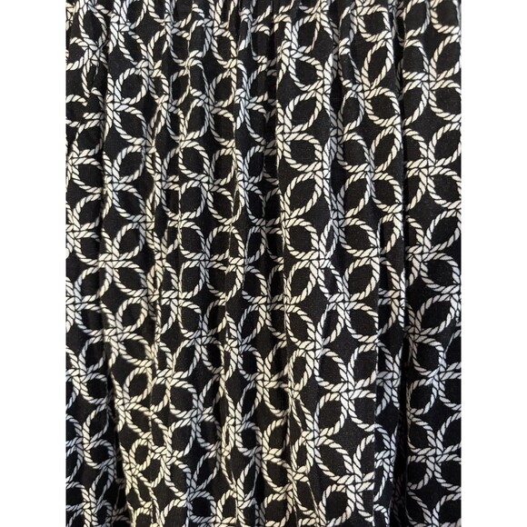 Michael Kors Designer Women’s Black Geo Print 3/4 Sleeve Pullover Blouse Size M - Picture 2 of 6